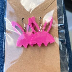 Pink Bunny Earrings